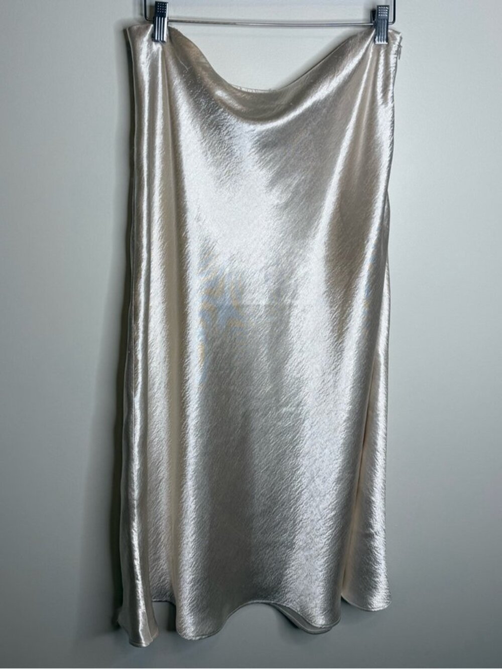 Banana Republic Champagne Satin Slip Maxi Skirt size 14